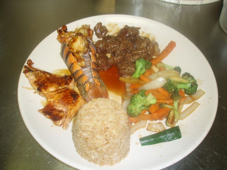 Hibachi dinner plate