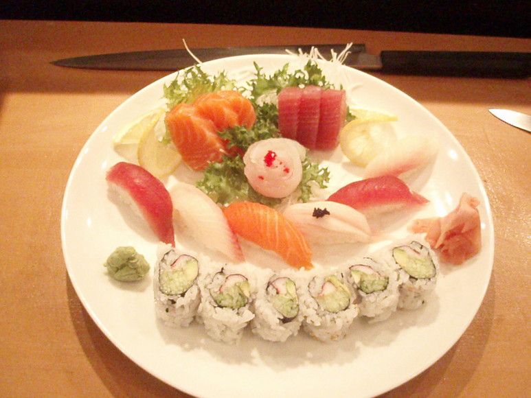 Sushi and sashimi platter